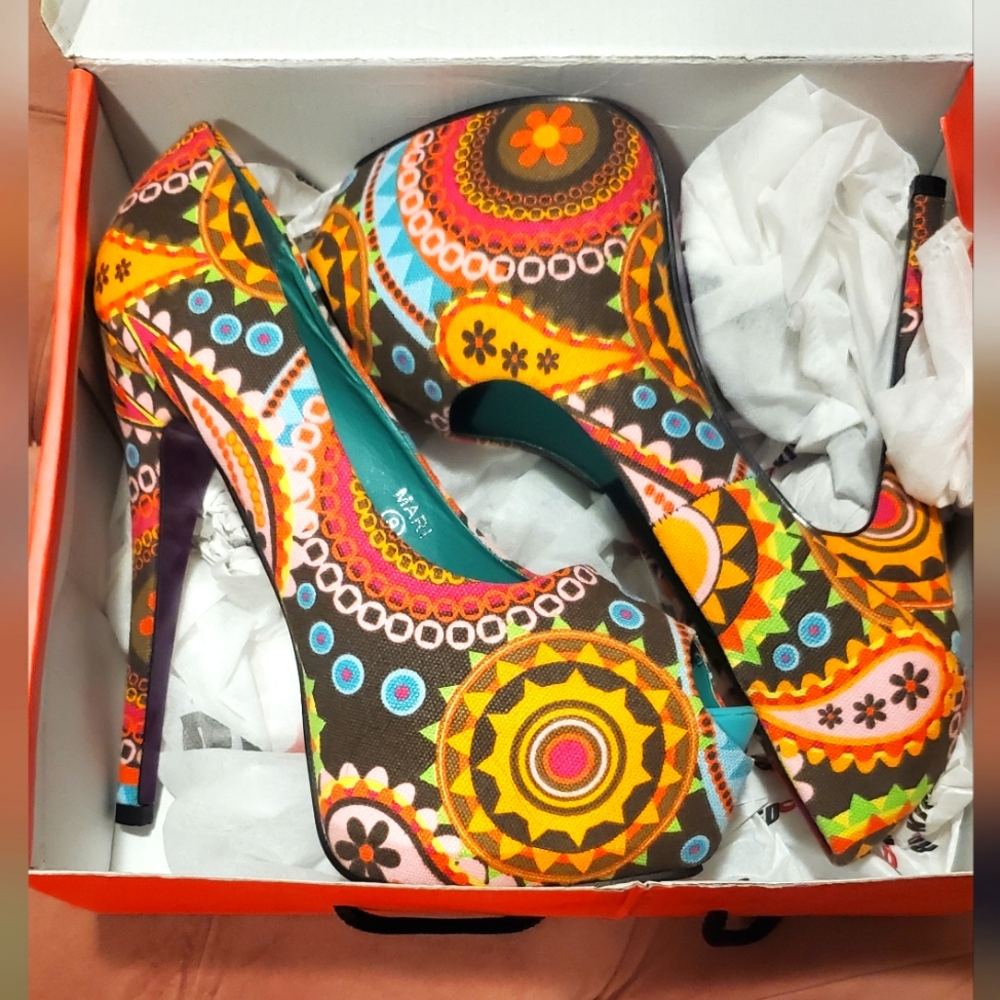 Art inspired stilettos- Size 9